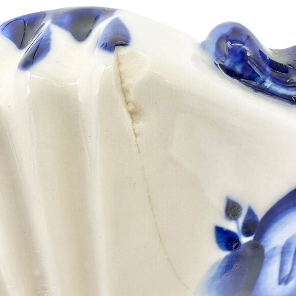 Handmade in Russia Gzhel Porcelain Covered Bowl With Lid Blue Floral Design - Picture 5 of 10